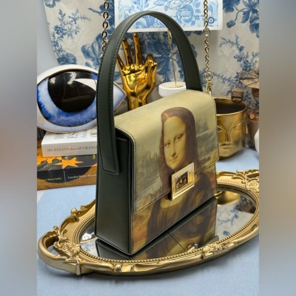 🆕 A. CLOUD x LOUVRE MUSEUM 🧿 NWT "Mona Lisa" DaVinci Handbag Chain Crossbody - Picture 13 of 16